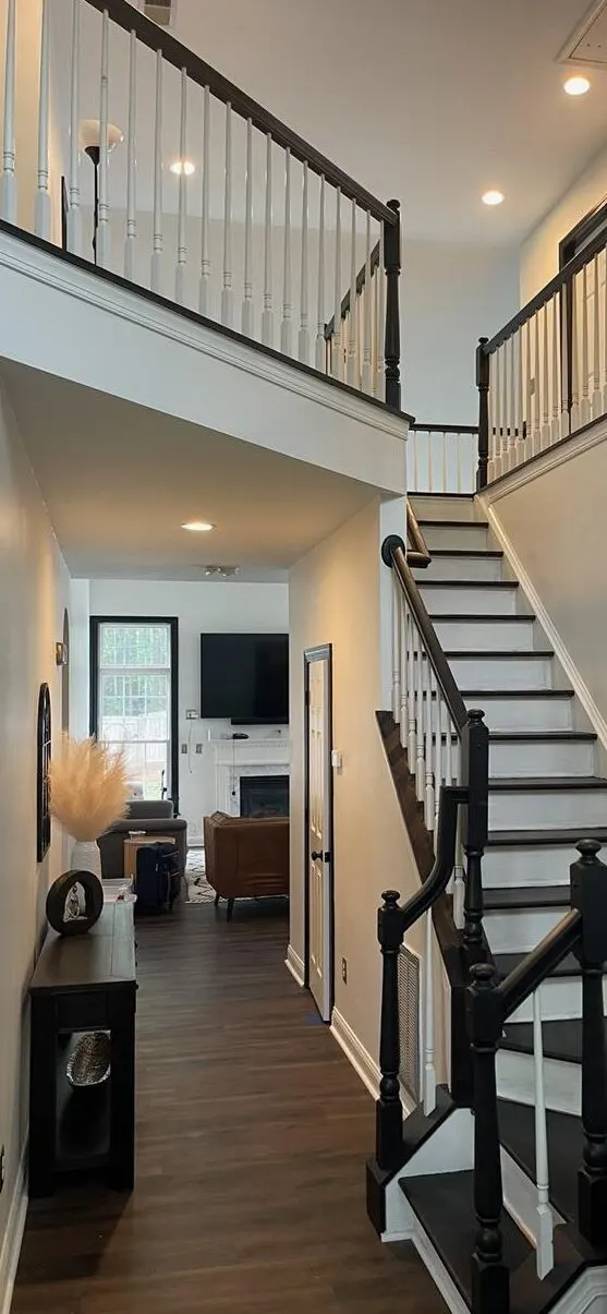 Staircase with new railings and balusters